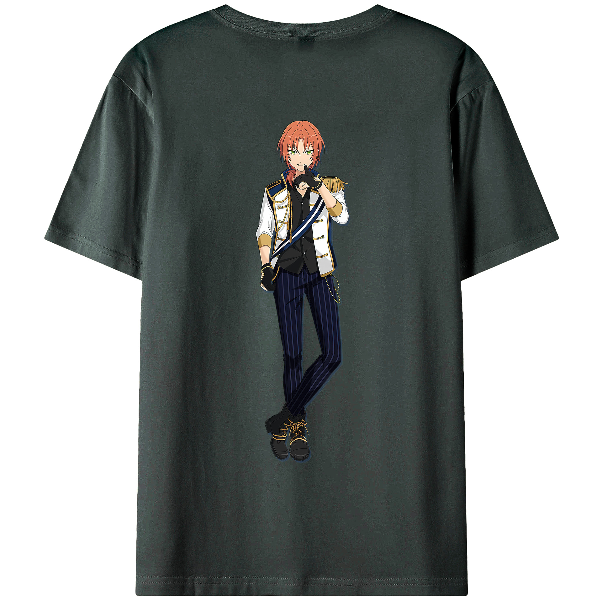 （画像用） あんさんぶるスターズ! Ensemble Stars 綿100％ メンズ半袖Tシャツ（バックプリント） 通気性